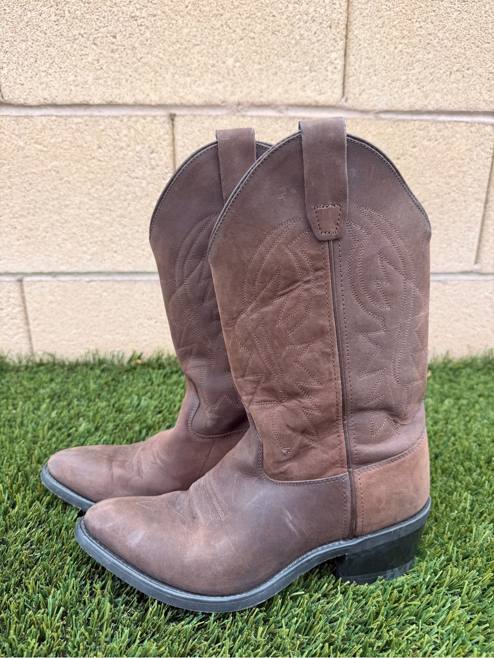 KIDS Old West Brown Suede Boots